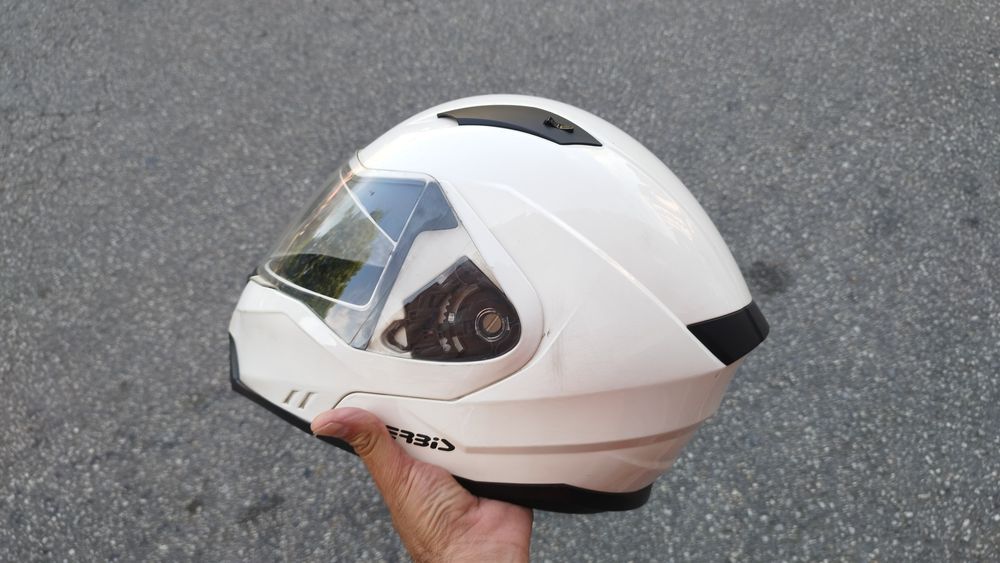 Capacete ACERBIS BOX G-348 Branco C/ Equip.  comunicação Bluetooth