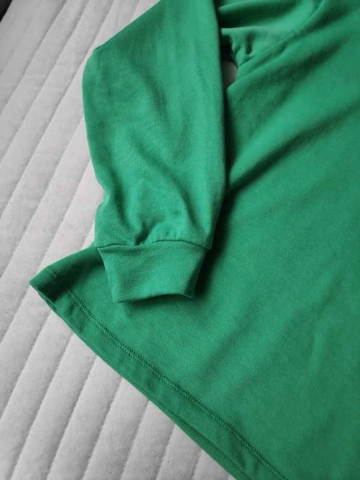 Zielona bluza kołnierzyk bawełna zieleń