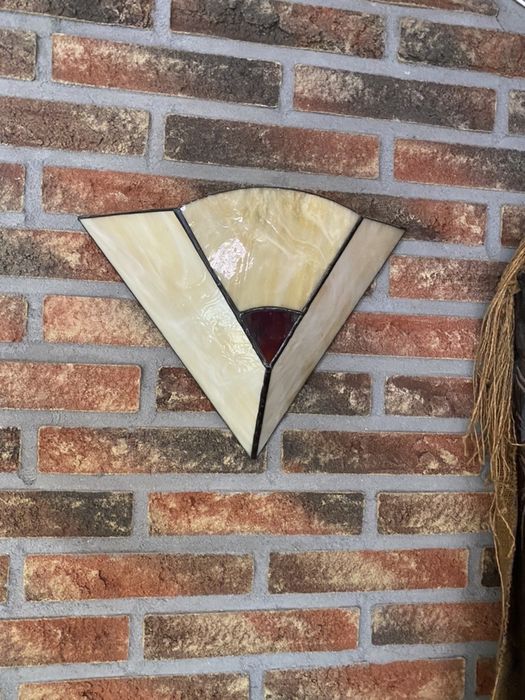 Lampa witrazowa zyrandol Tiffany plus 2 kinkiety handmade