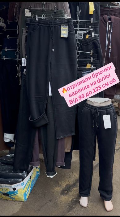 Брюки жіночі на флісі  рівні та манжет