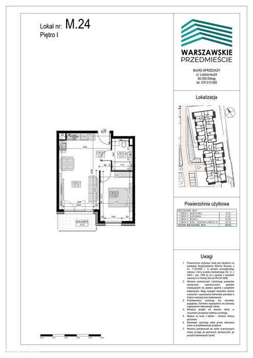 2-pokojowe mieszkanie 38m2 + balkon