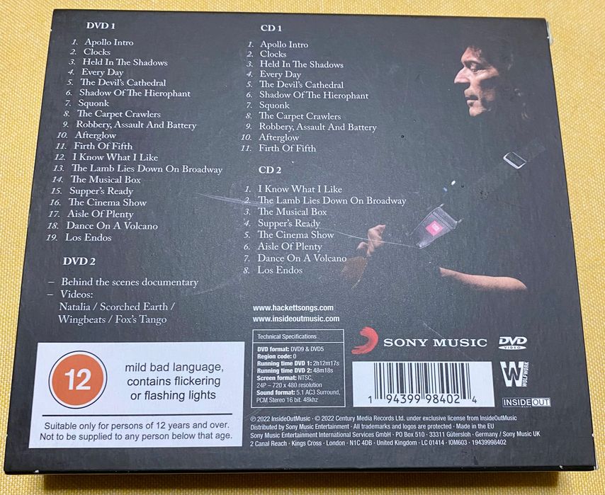 2 CD e 2 DVD de Steve Hackett