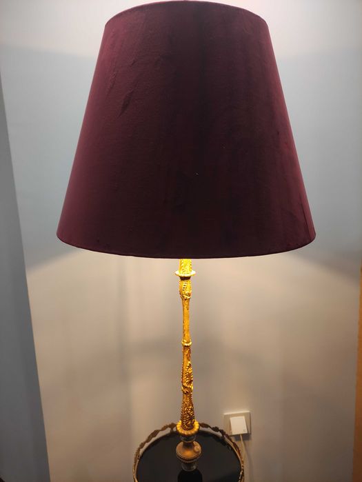 Candeeiro de pé antigo (dourado)