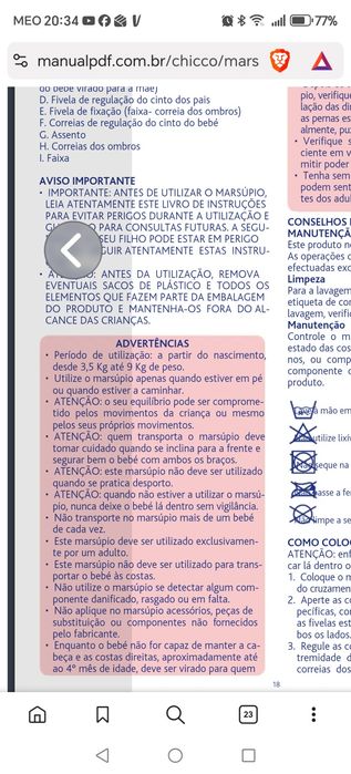 Vendo Marsúpio Chicco