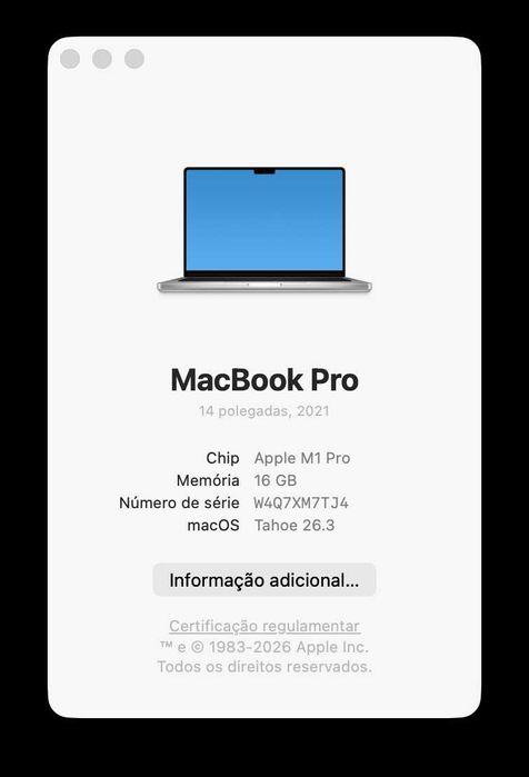 MacBook Pro 14" M1 Pro 16GB/512GB - Impecável