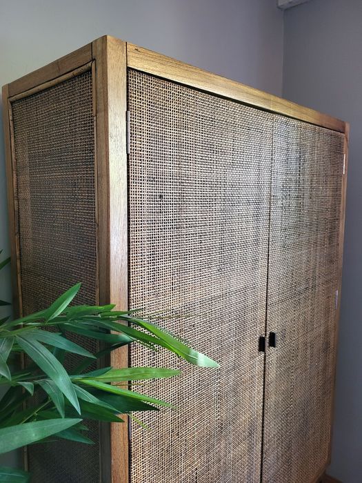 armario, estante,  prateleiras, bar, garrafeira,  area, rattan, rustico