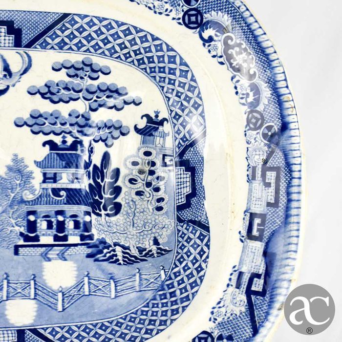 Travessa Peixeira em faiança inglesa Sttafordshire