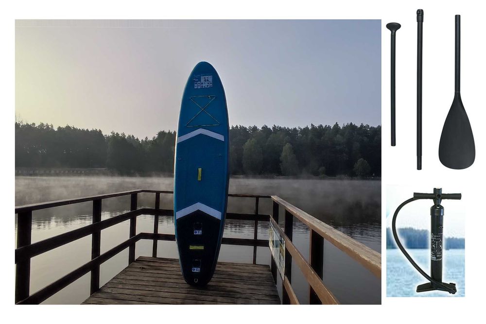 SUP pompowa deska pływania dmuchana Paddle -Board wiosło + pompka DEMO