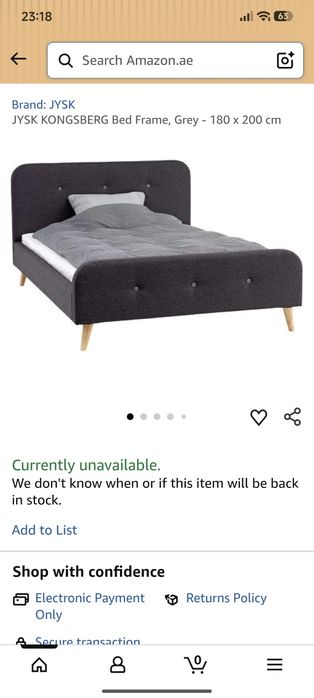 Cama embalada jysk