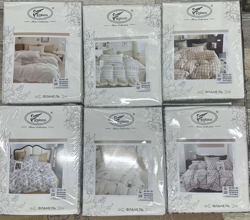 Фланелеві-байкові комплекти постільної білизни "на резинці" Koloco