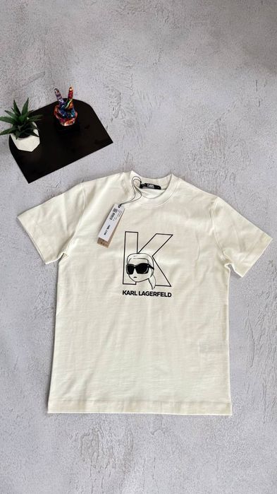 Чоловіча мужская футболка  KARL LAGERFELD  Black White