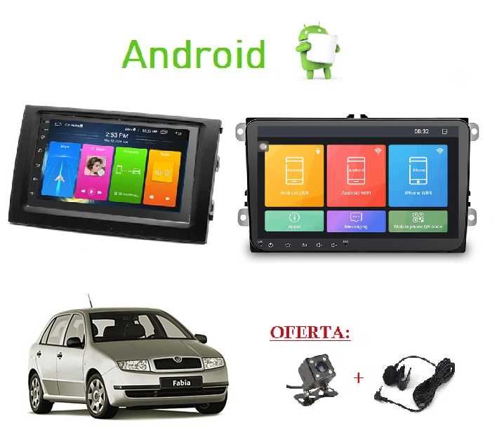 (NOVO) Rádio 2DIN • SKODA Fabia (2001 até 2020) • Android GPS [4+64GB]