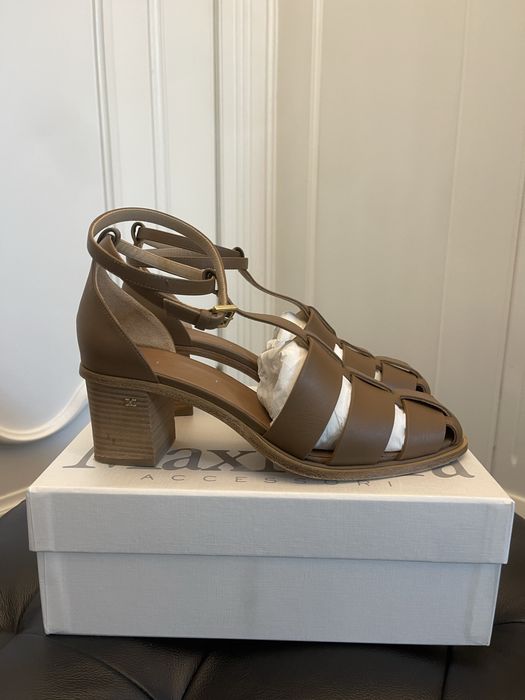 MAX MARA piękne sandałki, skóra naturalna