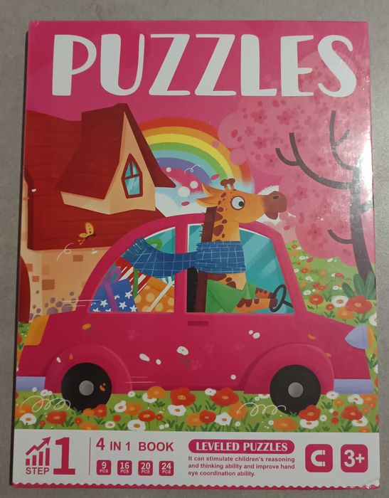 Magnetyczna książka, puzzle 4 obrazki