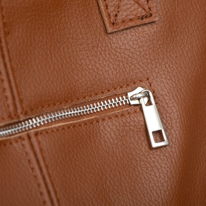 VERA PELLE torebka skórzana shopper z długimi rączkami V523 czarna