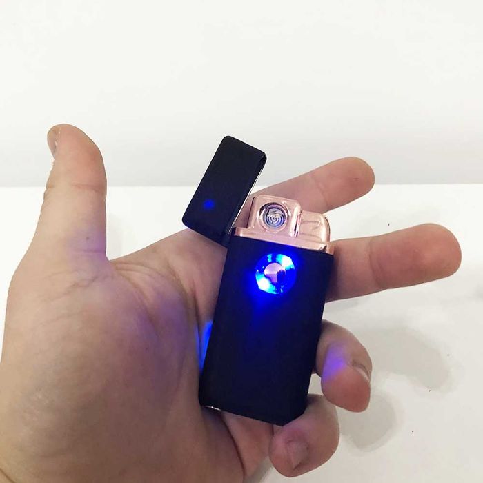 Зажигалка спиральная USB TH-705 2IN1 Газ + USB. Цвет: черный.