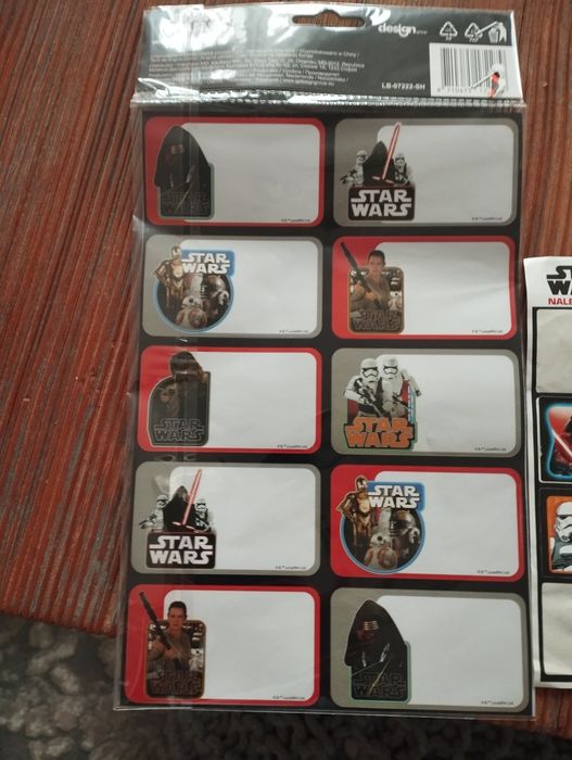 Naklejki na zeszyty Star Wars