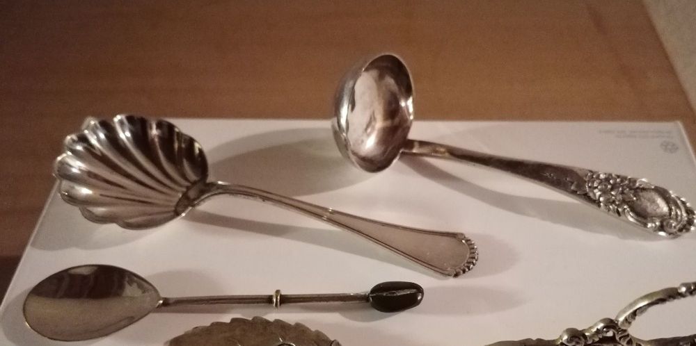 Peças variadas de prata(banho)