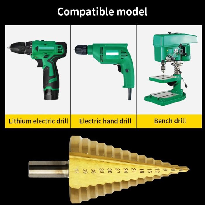 Lam-lord Wiertło stopniowe/stożkowe 4-42mm