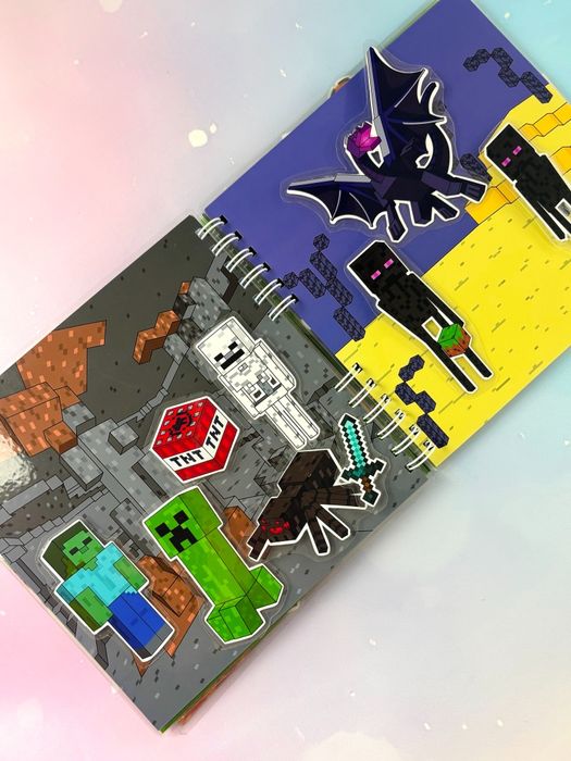 Майнкрафт на липучках ліпучках minecraft гра альбом книжка тока бока