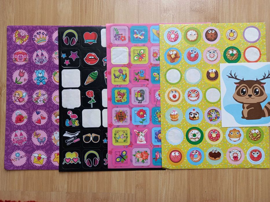 Набор наклейки 4 листа