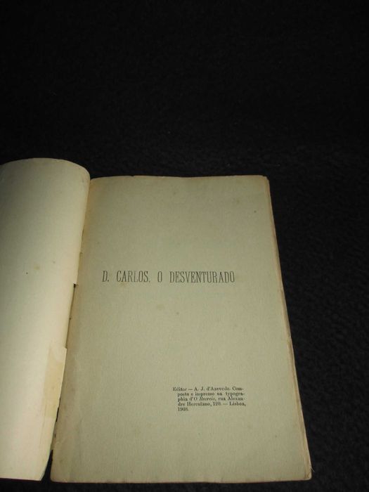 Livro D. Carlos O Desventurado A. J. Azevedo 1908