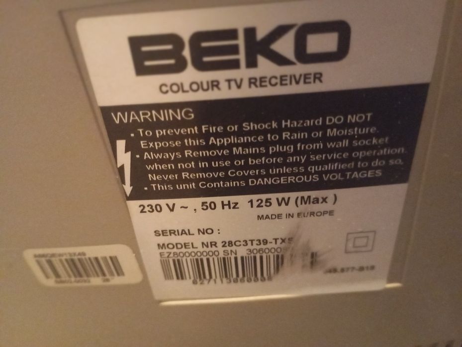 Телевизор   веко