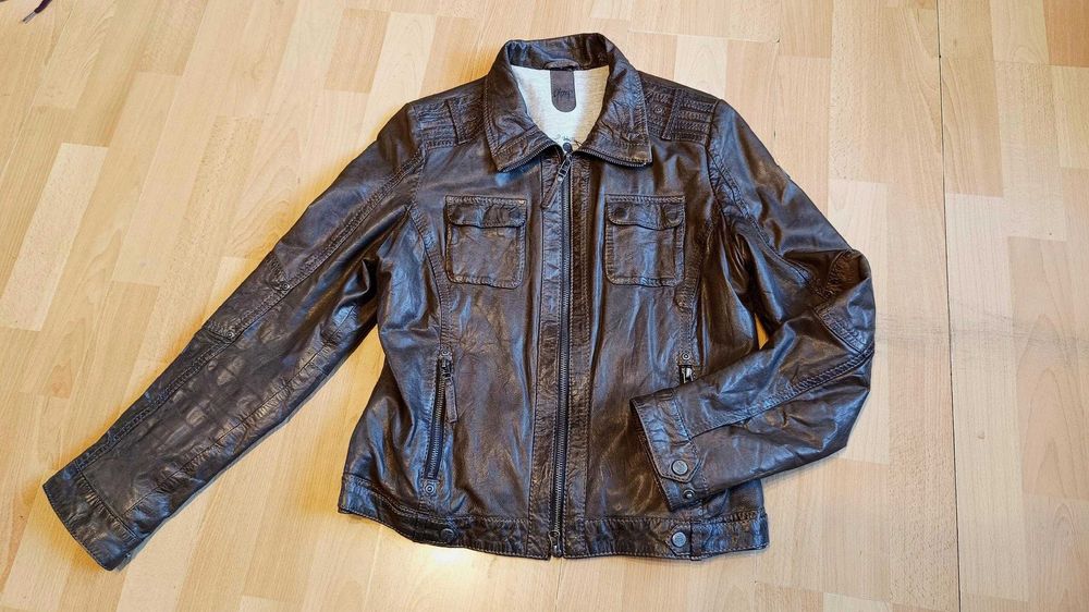 Damska lekko ocieplana kurtka skórzana GIPSY r.L stan bardzo dobry