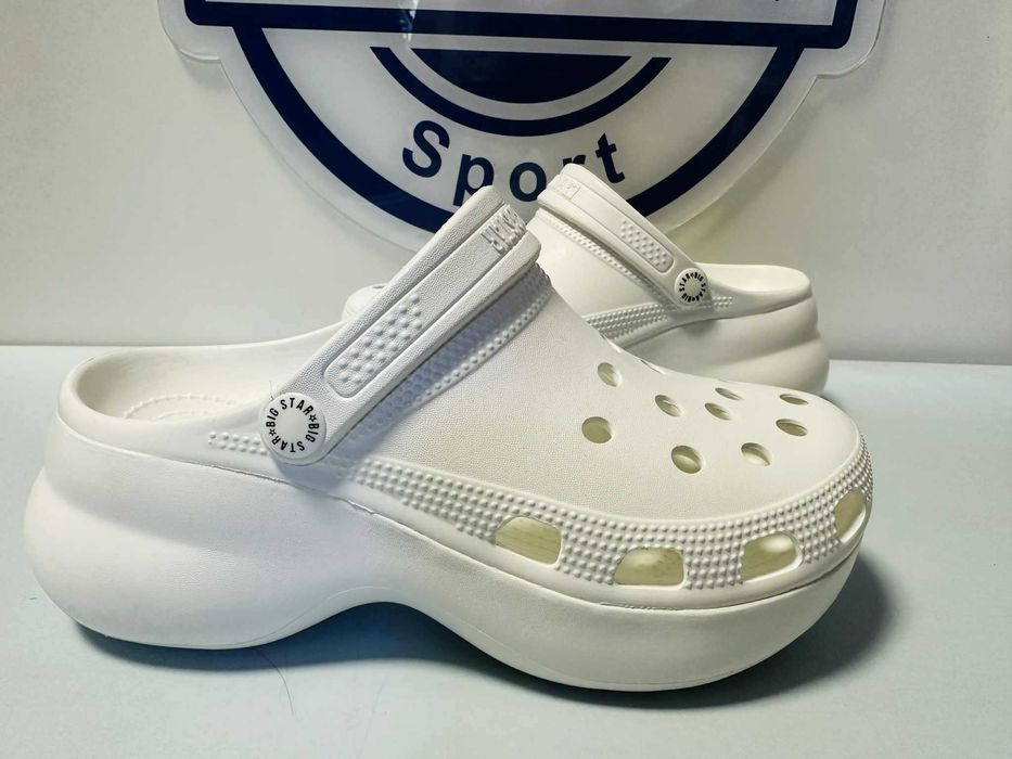 Big Star  klapki białe  damski crocsy na  platformie 36 - 41 RR274A119
