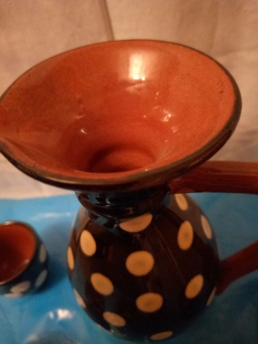 Набор в горошек керамика