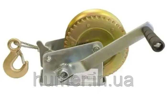 Лебідка барабанна ручна LiftTools 450 кг | 8 м | трос 4,2 мм