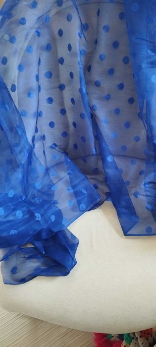 Organza bordada tecido francês antigo