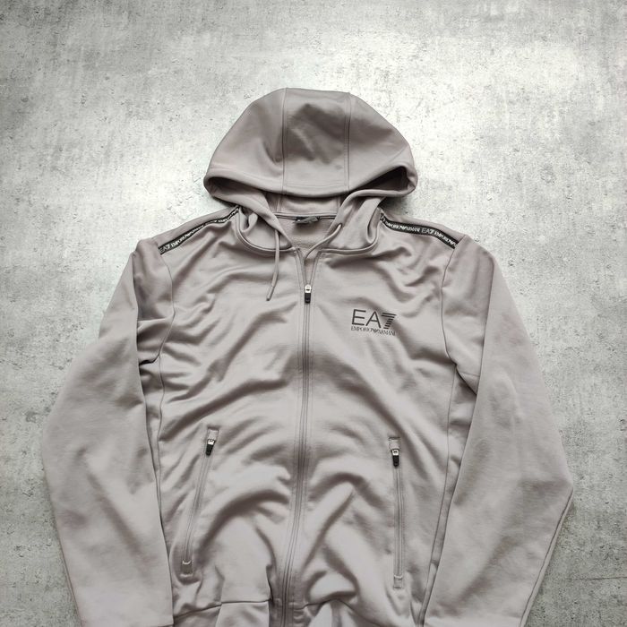 MĘSKA PREMIUM Bluza Rozpinana z Kapturem Suwak Logo EA7 Emporio Armani