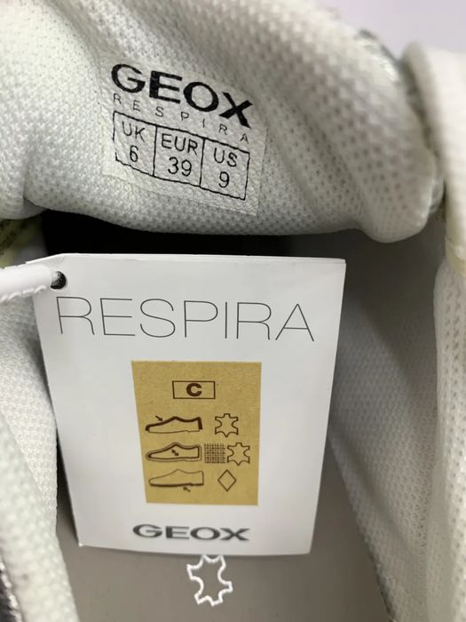 Жіночі шкіряні кеди Geox, срібні 39 р