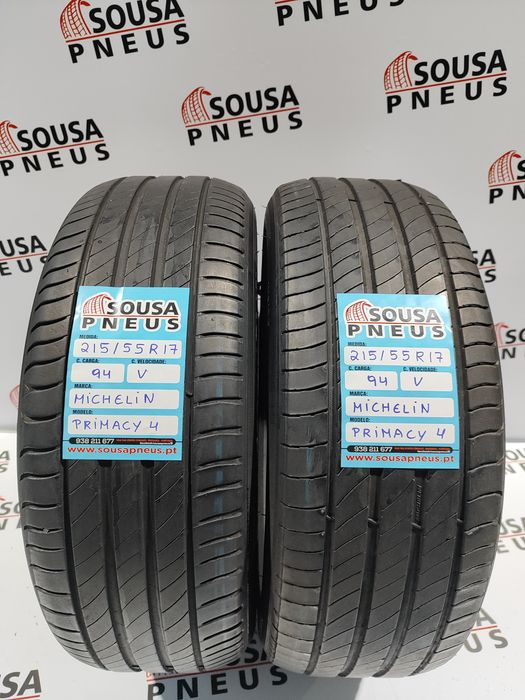 2 pneus semi novos 215-55R17 Michelin Primacy 4 94V - Oferta dos Ports