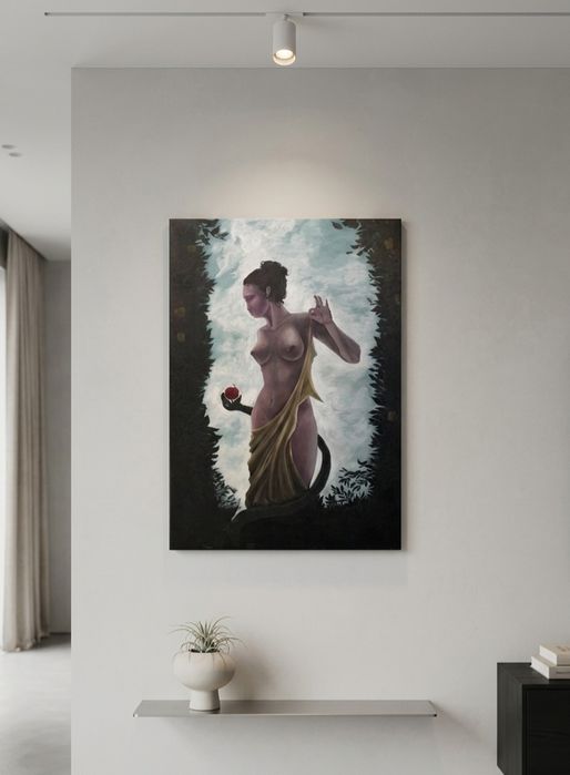 Pintura decorativa  em acrílico. Dimensões: 70x50 cm