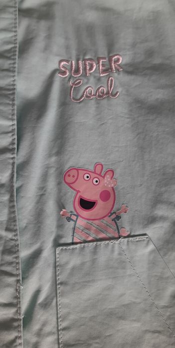 Cieplejsza kurtka przejściowa Błękitna Peppa r.116