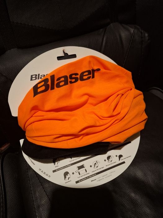 Komin polarowy Blaser Pomarańczowo - czarny
