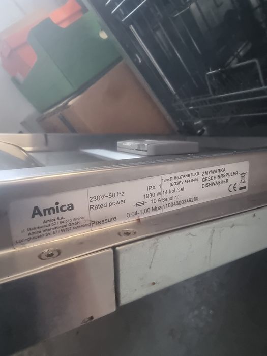 Zmywarka amica dim637anbtlkd