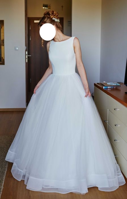 Klasyczna suknia ślubna na wzrost 164 cm, Carolina Prestige