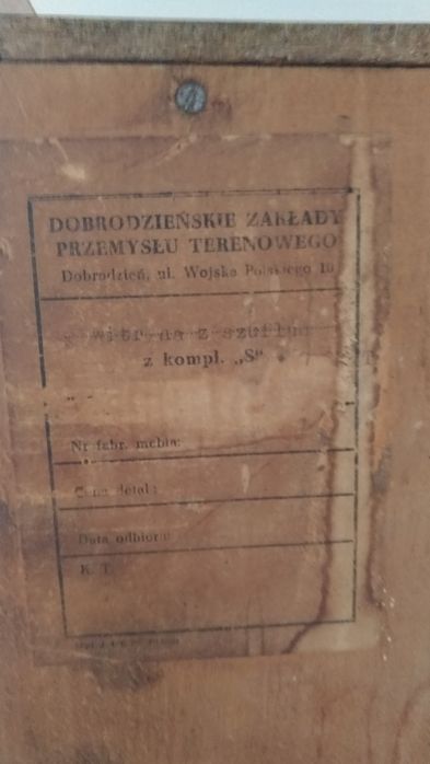 Kredens witryna barek prl