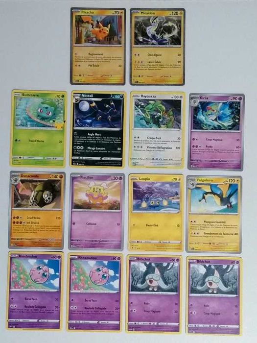 14 Cartas Pokémon McDonald's (Francês)