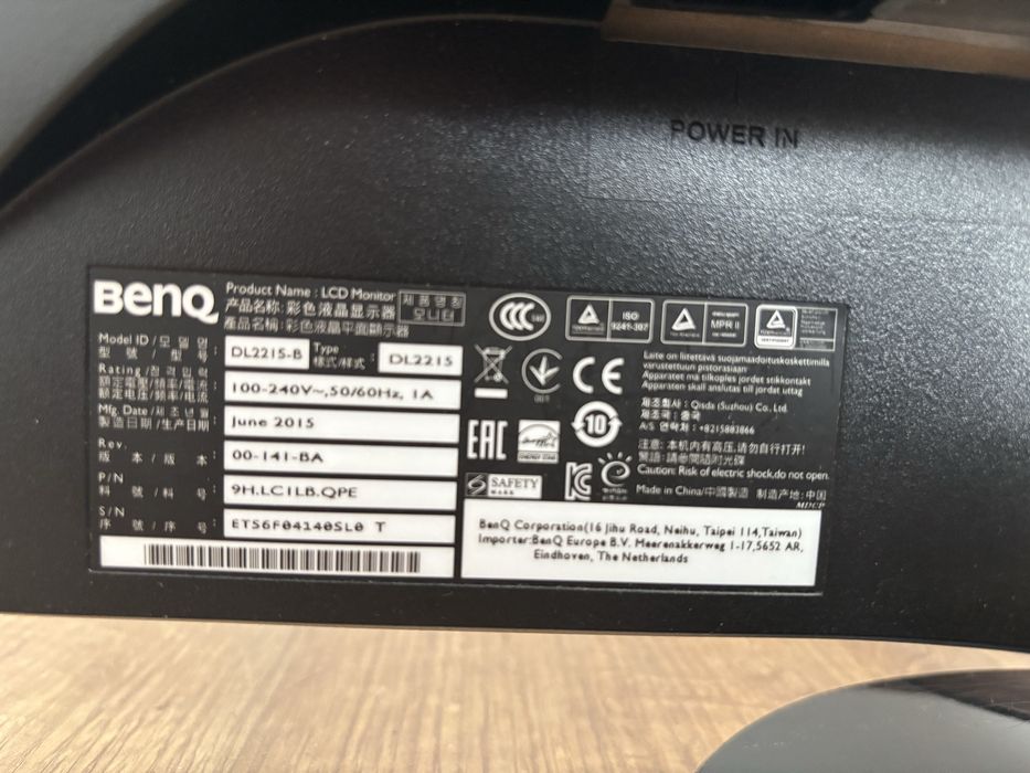 Monitor BenQ DL2215 21,5 cala
