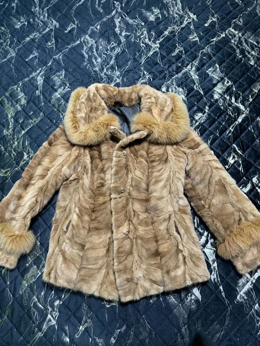 Kurtka z norek, lis, stan idealny
