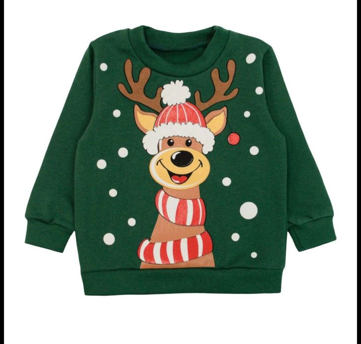 Светр новорічний з оленем дитячий