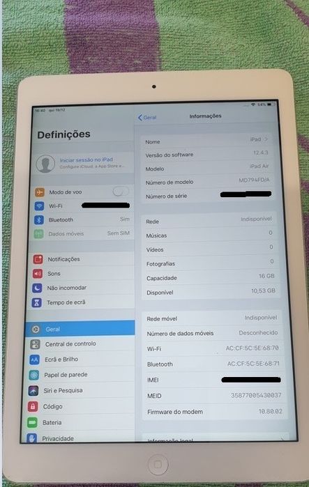 Selling iPad Air 1, 4G+WiFi, like new64550718656386123