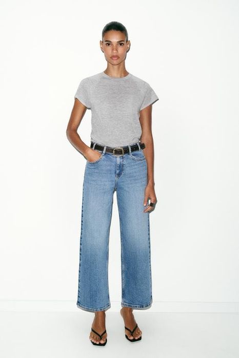Jeans Z1975 Culotte Cintura Subida com Cinto (Novas N.42)