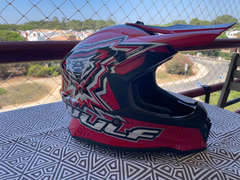 Capacete Motocross Criança 6-8 anos Wulf (original)