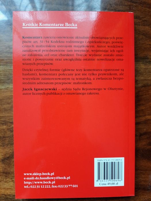 Małżeńskie ustroje majątkowe J. Ignaczewski