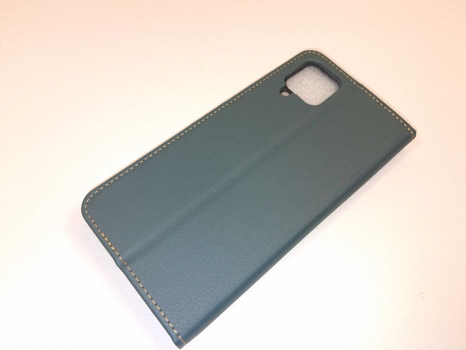 Z146 Etui Ganbary Portfel Skóra Samsung Galaxy A12 / M12 ZieloneKlapka